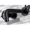 Kingston Brass KS8120RX Two-Handle Wall Mount Bathroom Faucet, Matte Black KS8120RX - alternate 2